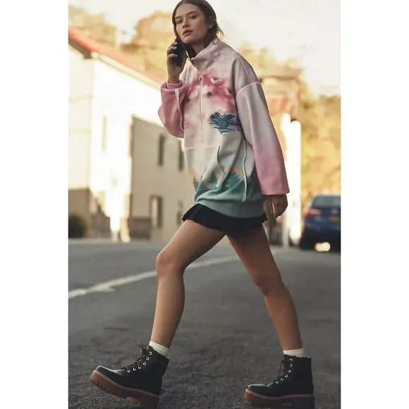 Anthropologie x Pilcro Half-Zip Pullover Sweatshirt Size M - Picture 3 of 9